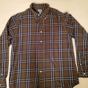Duck Head Classic Men's Long Sleeve Green Plaid Button down Shirt Size Large